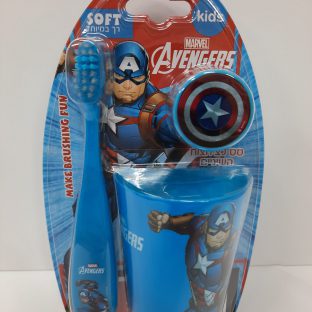 מארז צחצוח שיניים קפטן אמריקה