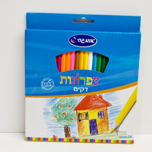 מארז 24 עפרונות צבעוניים דקים – אומגה
