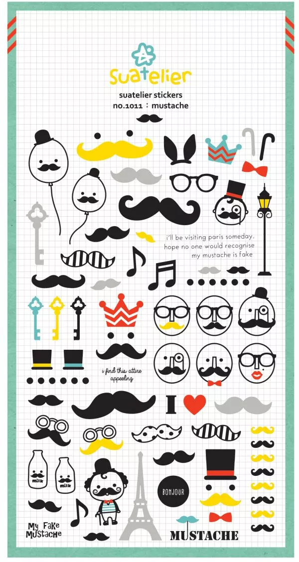 מדבקות MUSTACHE