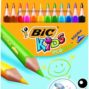 סט 12 צבעי עפרון ג'מבו ארגונומי  – BIC