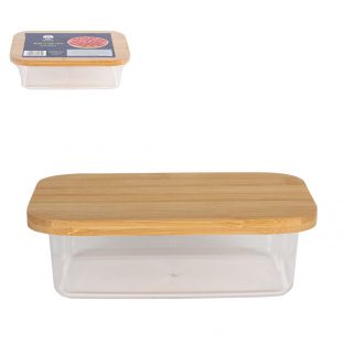 קופסא אקרילי עם מגש עץ