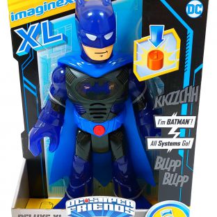 דמות באטמן כחול עם כפתור – Super Friends