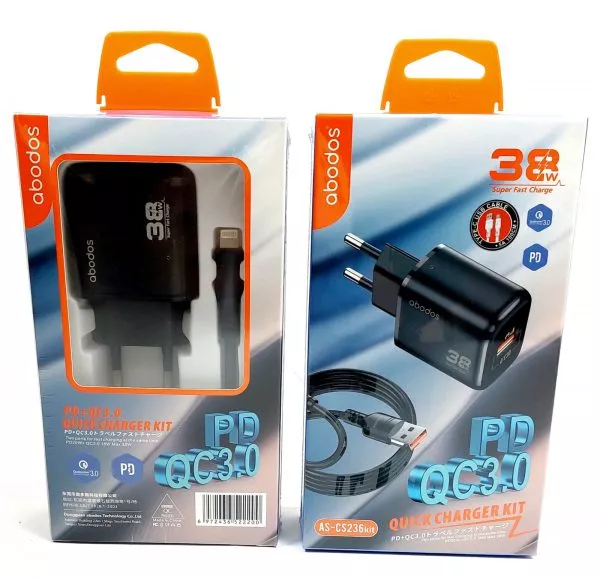 מטען בית מהיר לאייפון 38W - ABODOS